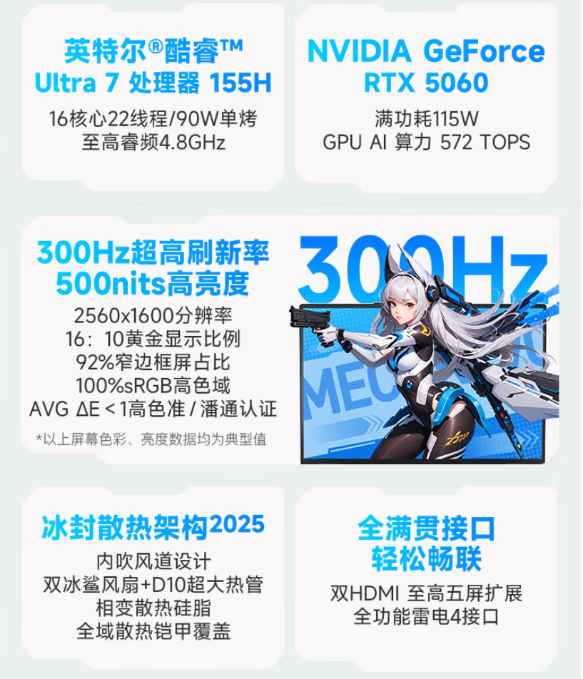 Ultra 7 155H+RTX 5060 机械革命耀世15 Pro到手价6159元
